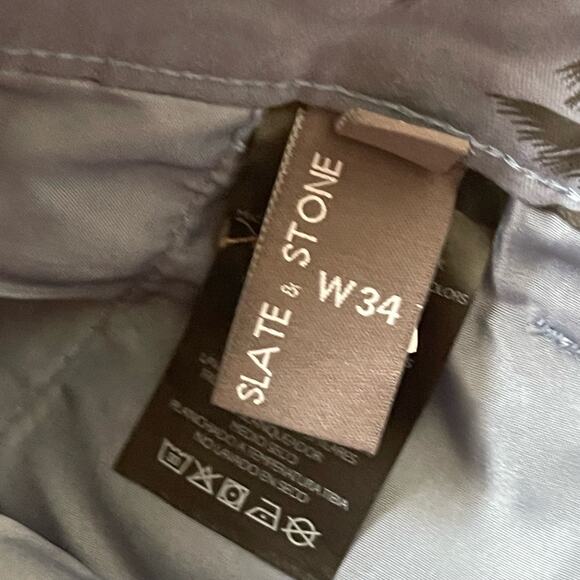 Slate & Stone Twill 7” Chino Shorts Palm Trees Mens Size 34 - Picture 4 of 6